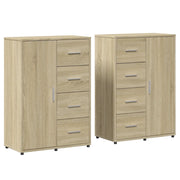 Credenze 2 pz | Madia | Buffet da pranzo | Armadio da pranzo Rovere Sonoma 60x31x84 cm in Legno Multistrato