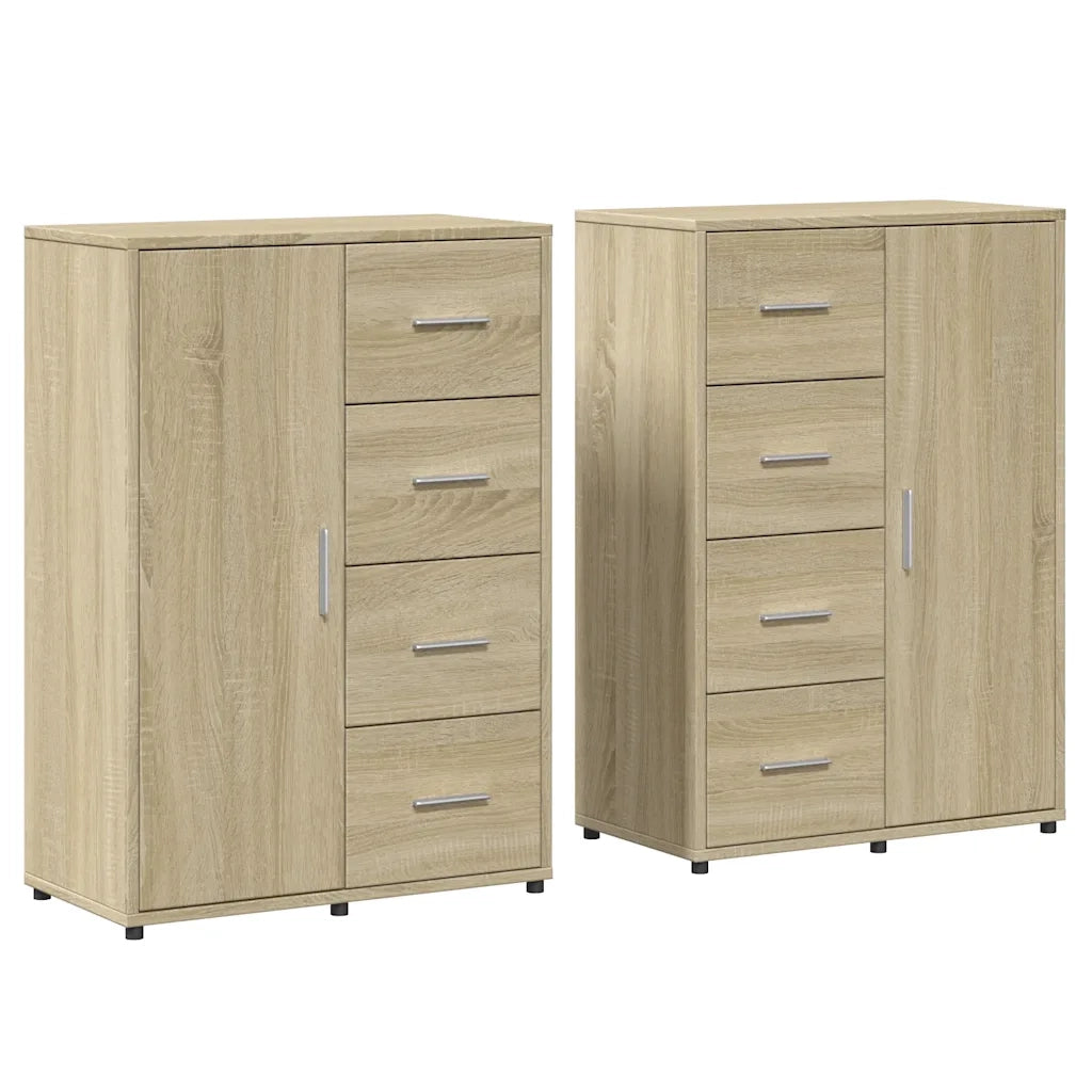 Credenze 2 pz | Madia | Buffet da pranzo | Armadio da pranzo Rovere Sonoma 60x31x84 cm in Legno Multistrato