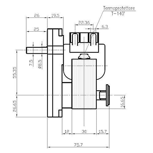 MOTORIDUTTORE KENTA STUFA PELLET 2,5 RPM K9115104 K911510X EXTRAFLAME MCZ