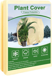 Copertura invernale per piante - tenda di protezione invernale per piante con cerniera e corda di trazione, cappuccio di protezione dal gelo per piante, velo di protezione invernale per piante in vaso, palme, olivo (120x180cm/1 UNICO)