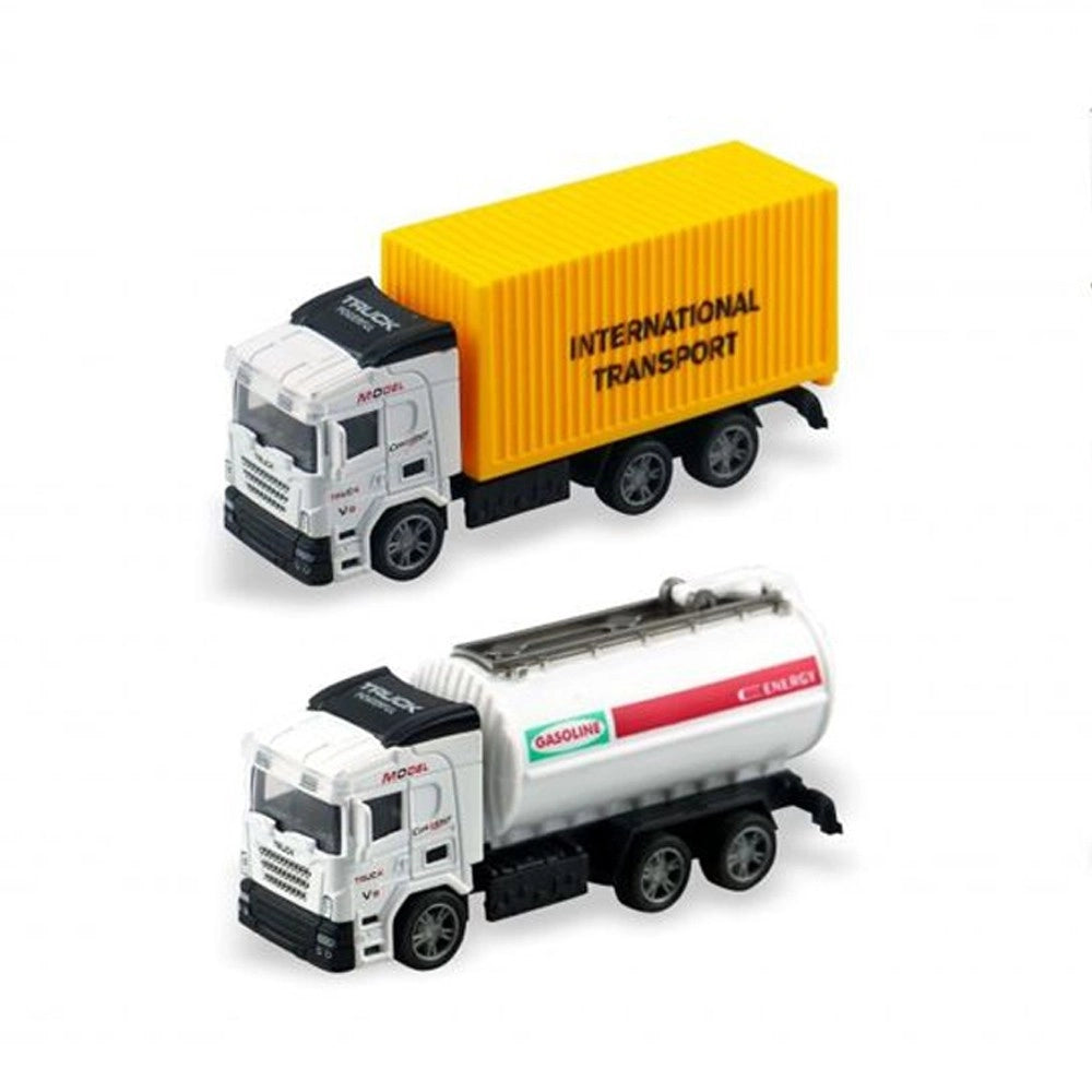 Trade Shop - Macchinina Giocattolo Educativo Per Bambini Mezzi Di Trasporto Camion Metal Lux -