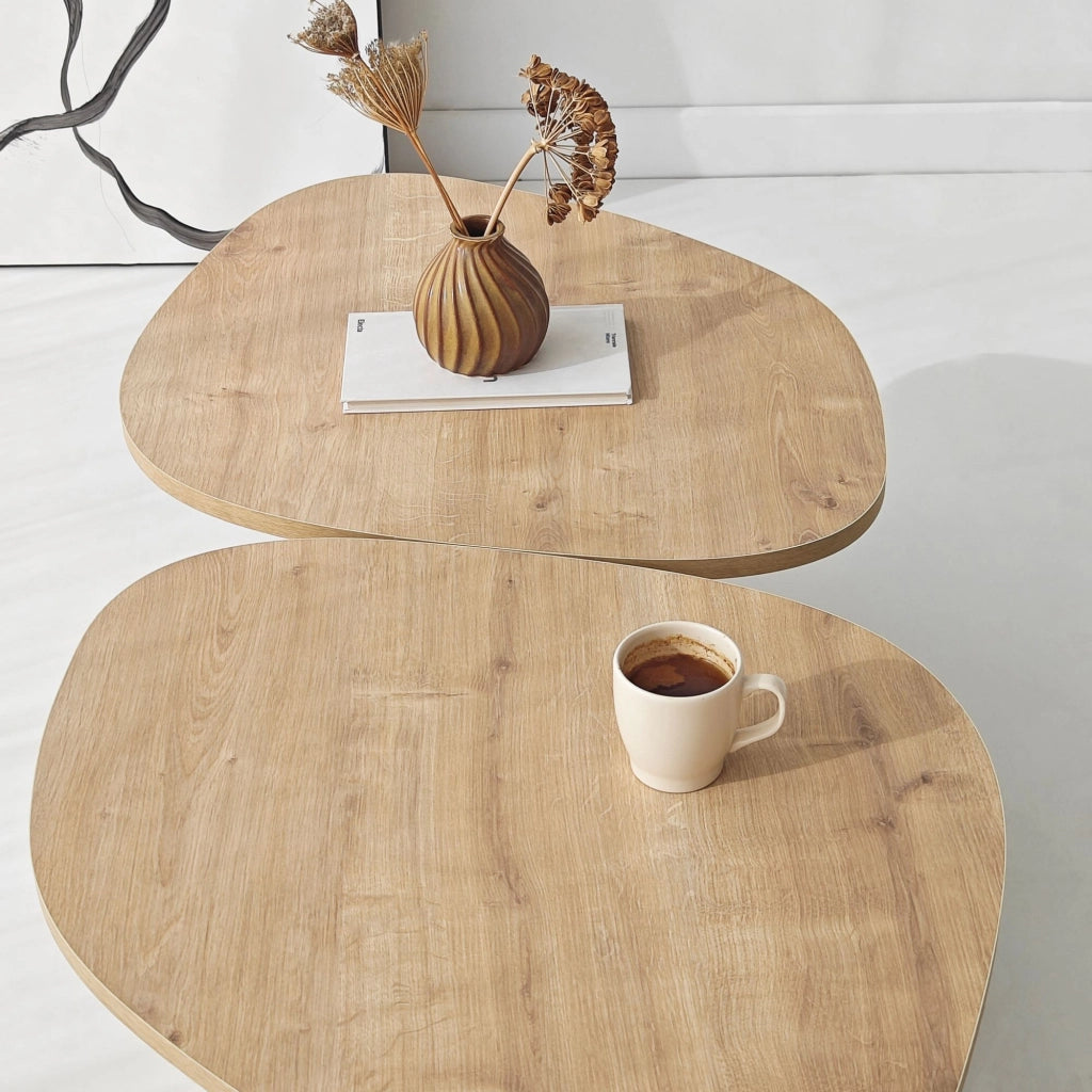 Tavolino in legno "Stones" 125 x 60 x 38 cm - Rovere zaffiro