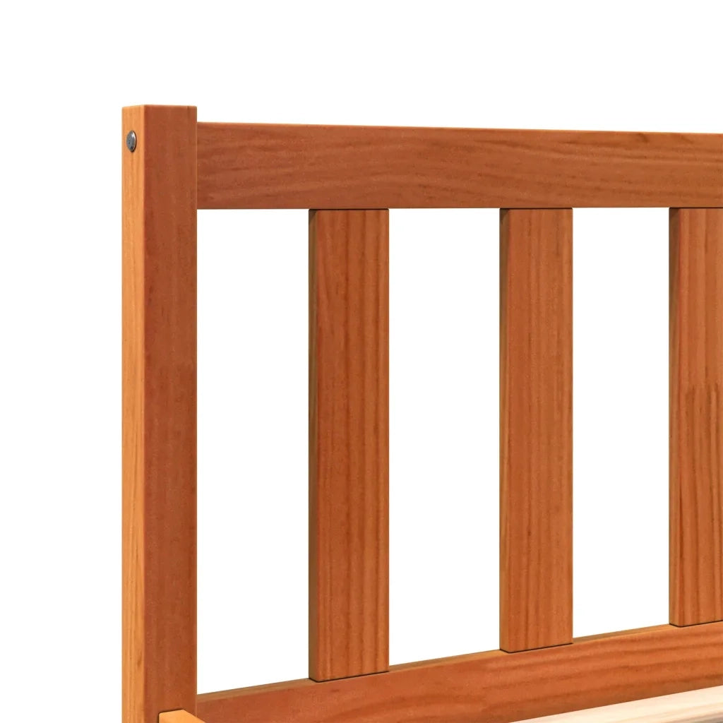 Letto senza Materasso-Struttura Letto Marrone Cera 75x190 cm in Legno di Pino 205903