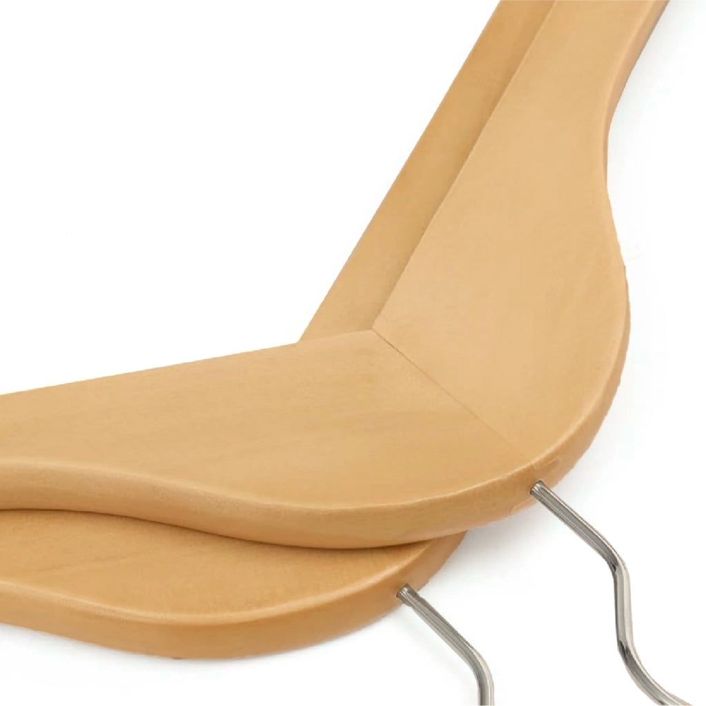 Set 20 Grucce in Legno Naturale per Giacche, Camicie e Pantaloni con Barra e Intagli per Spalline, Appendini Resistenti Salvaspazio Armadio 44,5 cm