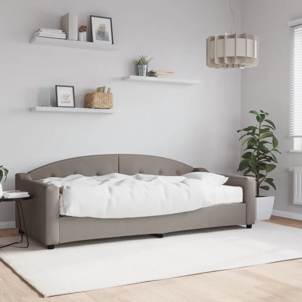 Divano letto | Sof¨¤ letto | Letto singolo con Materasso Tortora 90x200 cm in Tessuto