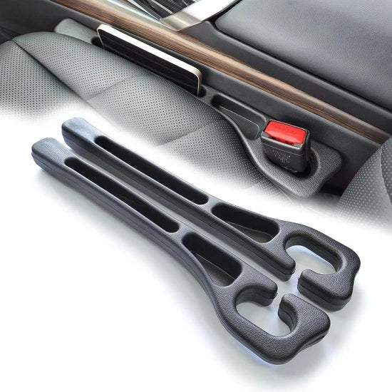 2 Pacchi di Spigoli Auto - Nero - Prevenzione Cadute - Tra Sedile e Console - Interceptor/Stopper - Universale per Auto