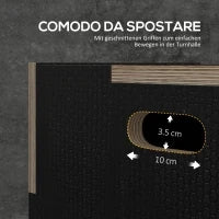 Box Jump Pliometrico a 3 Altezze in Legno Antiscivolo, 41-36-31cm, Nero