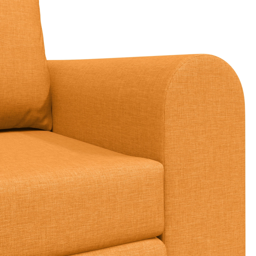 Divano Letto 2-in-1 Giallo Scuro 148x71x83 cm Tessuto