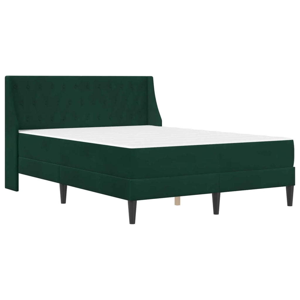 Struttura letto con materasso Verde Scuro 140 x 200 cm Velluto 3414803