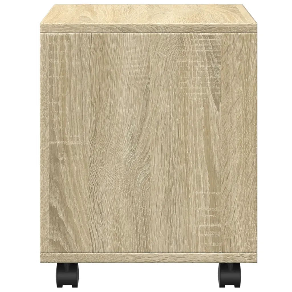 Mobiletto con Ruote Rovere Sonoma 37x33x42,5 cm in Truciolato 853130