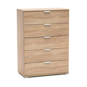 CASSETTIERA NATURALE CON 5 CASSETTI 75 X 38 X H103 CM