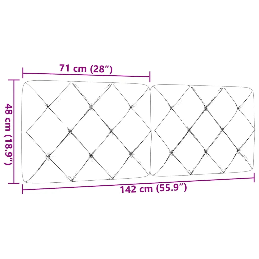 Cuscino Testiera Grigio Chiaro 140 cm in Tessuto CFW9212457