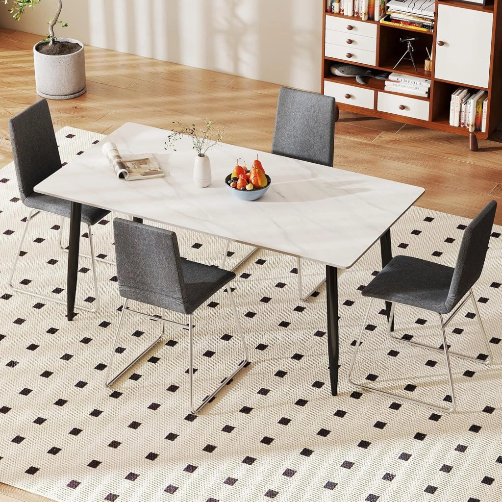 Set di 2 sedie da sala da pranzo con schienale pieghevole, sedie da cucina, imbottite, telaio in metallo, portata fino a 150 kg, sedie da accento senza maniche, 47 x 52 x 88 cm