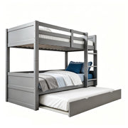 LETTO A CASTELLO 90x200 cm CON RETRATTILE IN LEGNO GRIGIO