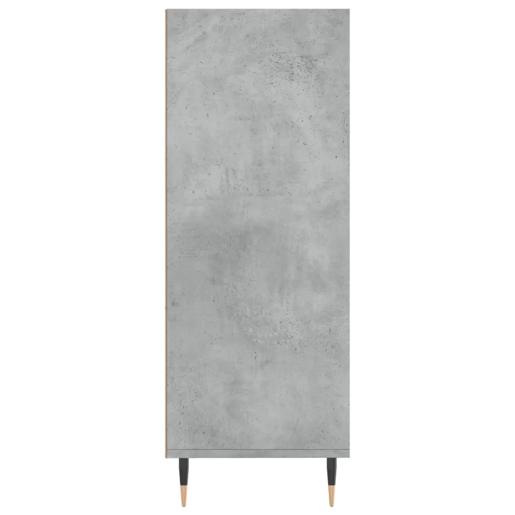 Libreria-Scaffale per Libri-Mobile di Stoccaggio Grigio Cemento 69,5x32,5x90 cm in Legno Multistrato 837644