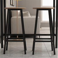 2x sgabello da bar sedia alta sgabello da cucina sgabello in metallo rovere 65 cm