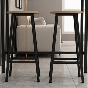 2x sgabello da bar sedia alta sgabello da cucina sgabello in metallo rovere 65 cm