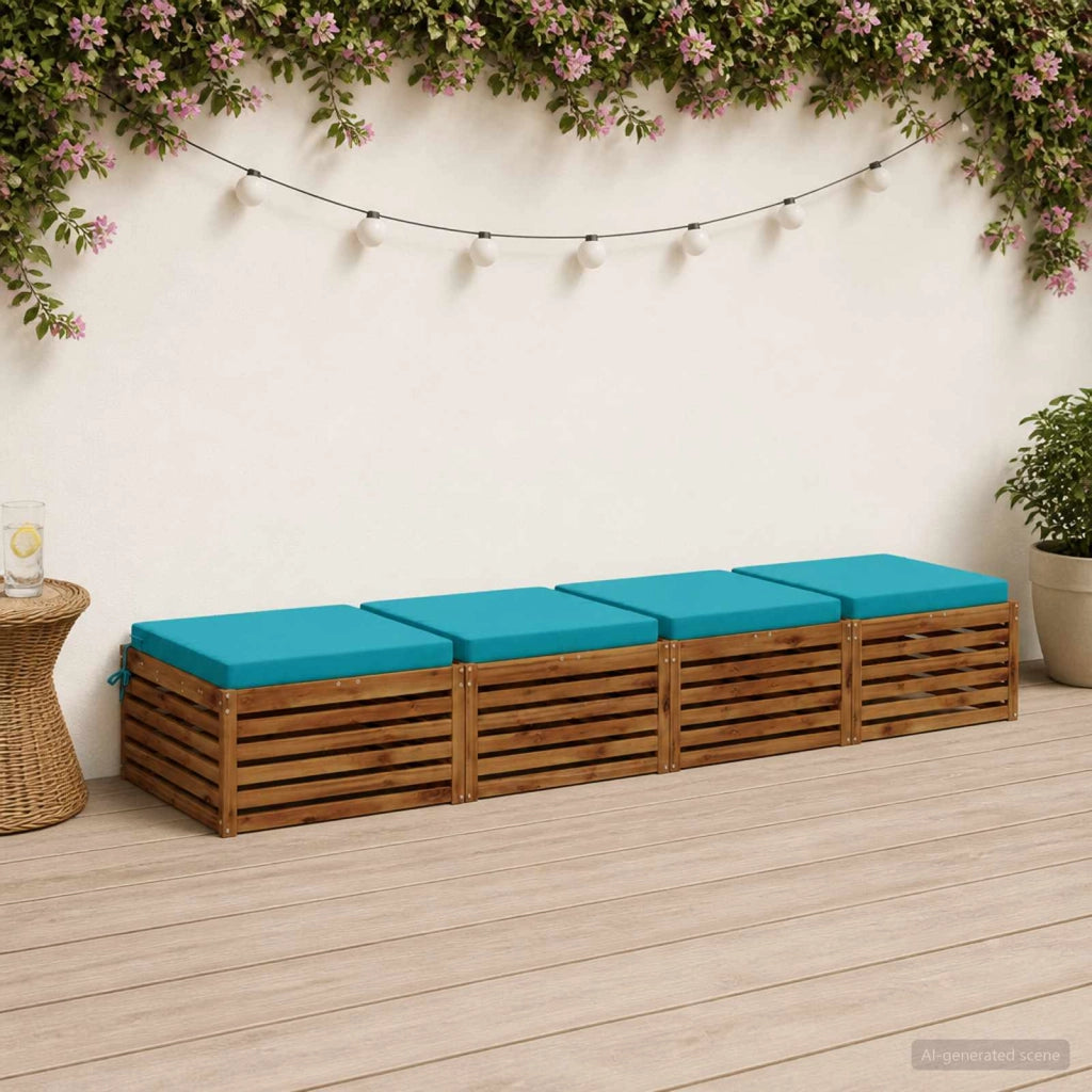 Cuscini per Sedia in 4 Pezzi SOEST 4 pz 100% Poliestere 945104