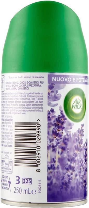 AIR WICK SPRAY AUTOMATICO POTERE NEUTRALIZZA ODORI INFUSO CON PLI FRAGRANZA LAVANDA IN FIORE FINO A 70 GIORNI 250 ML