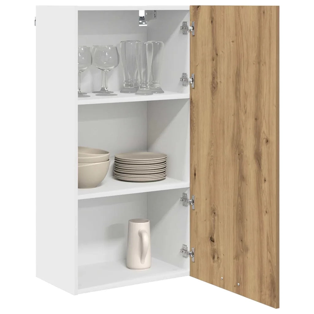Armadio pensile Rovere Artigiano e Bianco 50 x 31 x 100 cm 884353