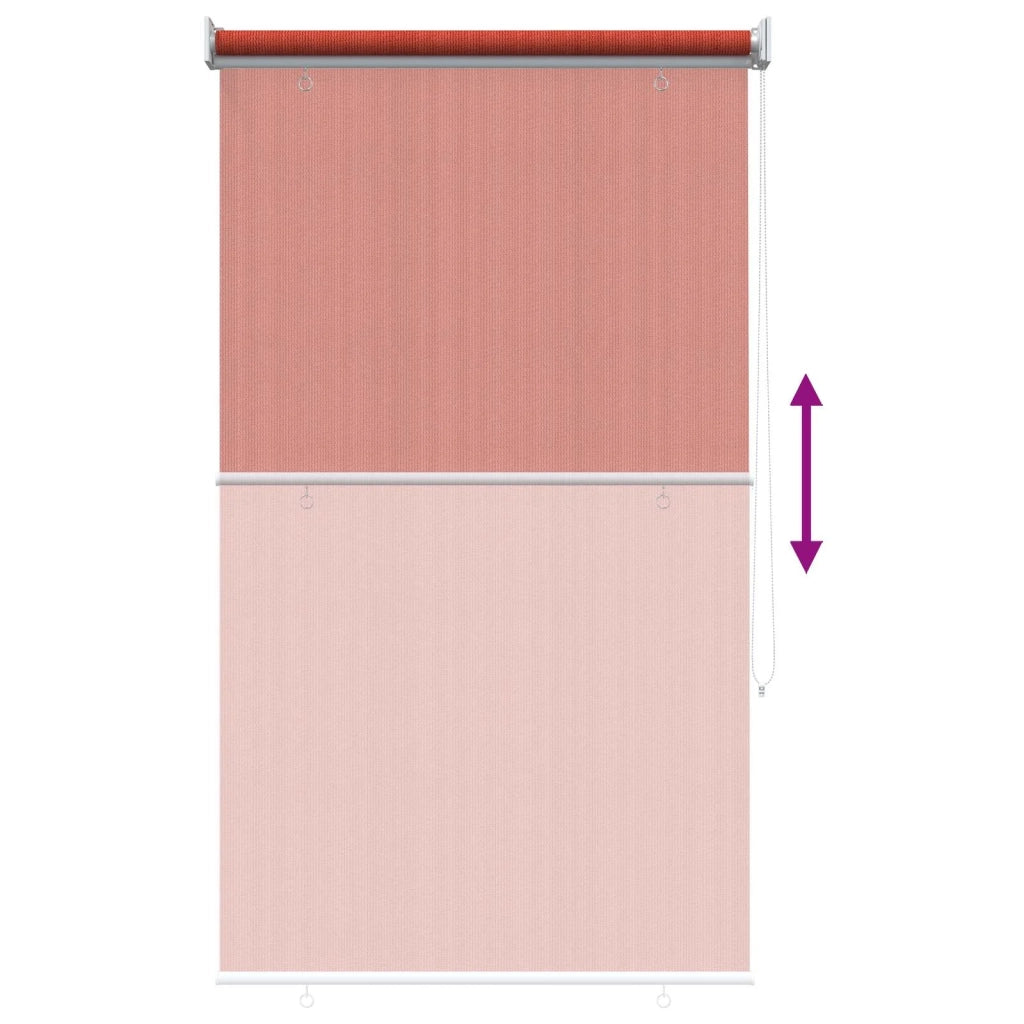 Tenda a Rullo Esterno Blocco UV 90% Terracotta 60 x 140 cm HDPE 42035986