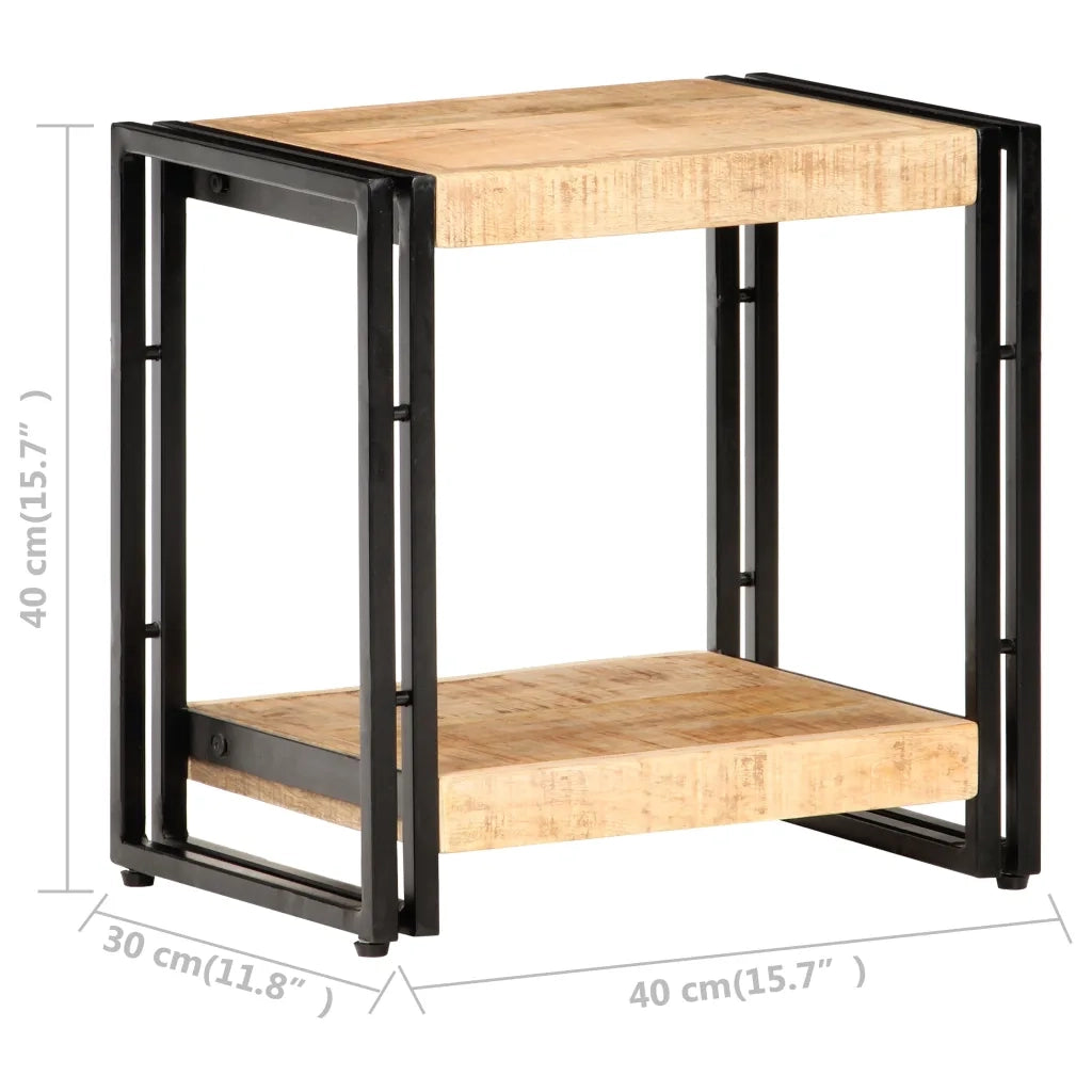 Tavolino | Tavolo laterale 40x30x50 cm in Legno Massello di Mango Grezzo