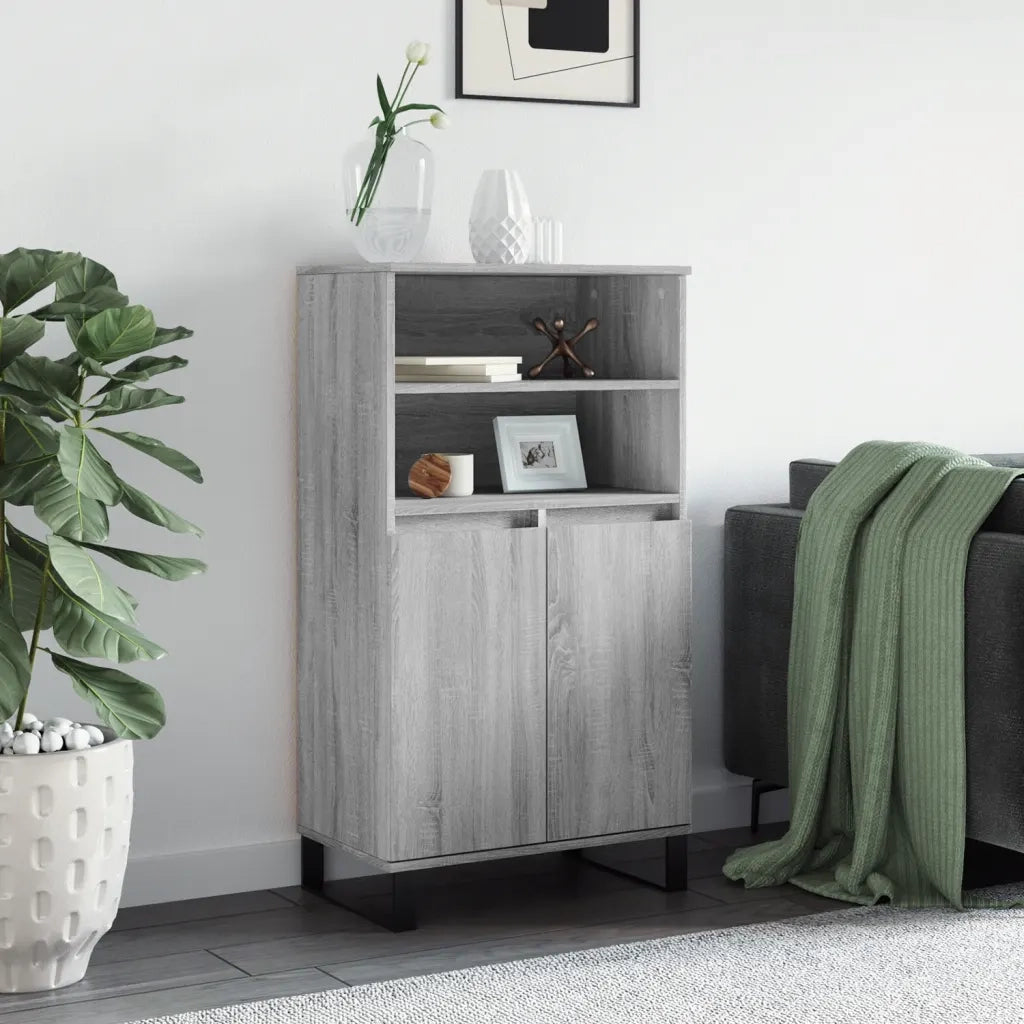 Credenza | Madia | Buffet da pranzo | Armadio da pranzo Grigio Sonoma 60x36x110 cm in Legno Multistrato