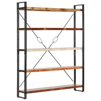 Libreria a 5 Ripiani 140x30x180 cm in Massello di Recupero cod mxl 33757