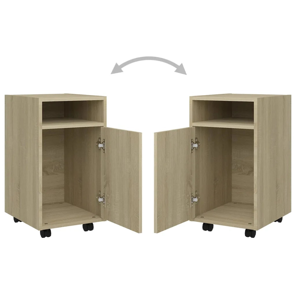 Credenza con Ruote-Buffet-Armadio da cucina Rovere Sonoma 33x38x60 cm Legno Multistrato