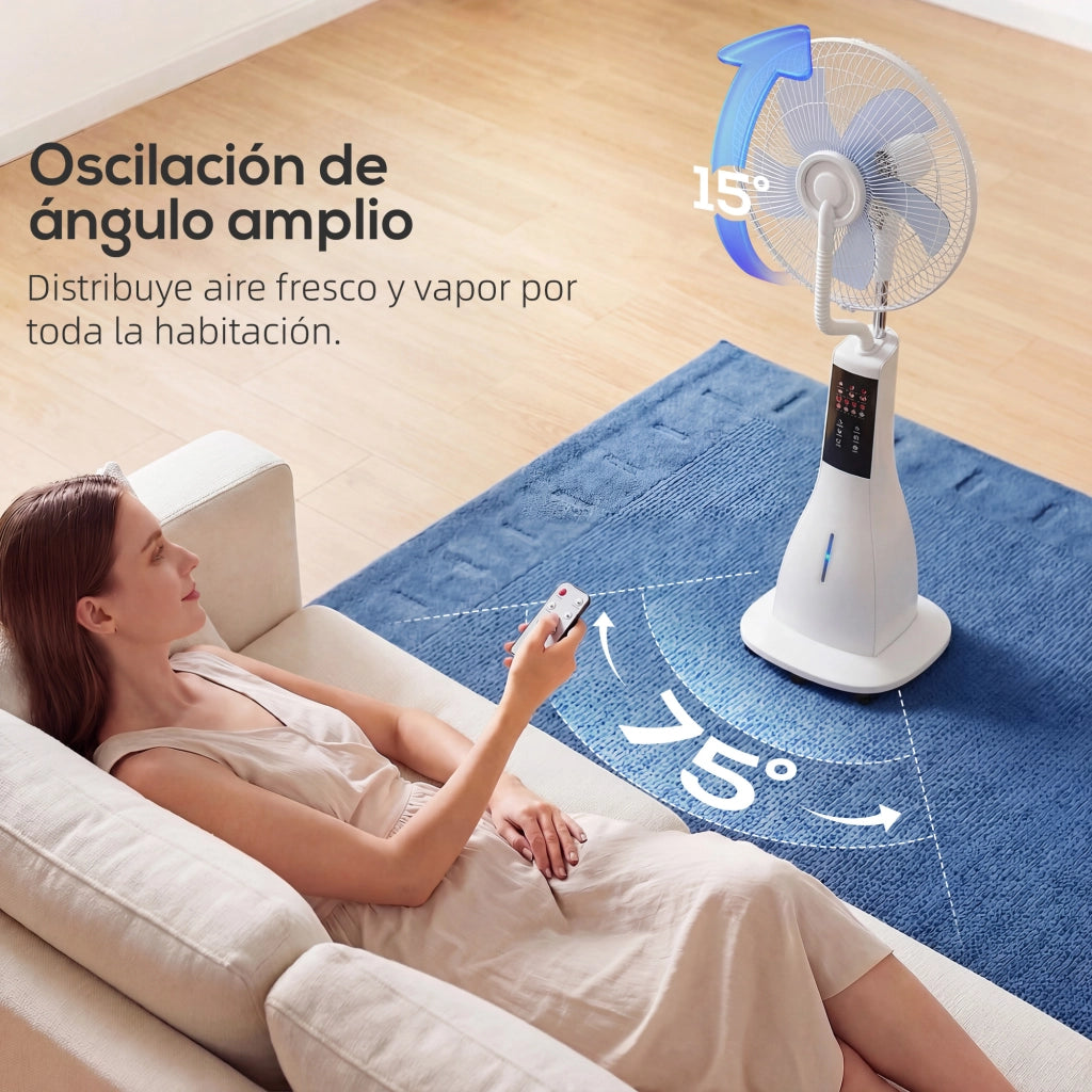 Ventilatore Nebulizzatore con Controllo Remoto ¨C zephmum ¨C 90W 3L Grigio