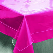Copri Tavolo - Copertura Tavolo in Plastica - Protezione Tavolo - Disegno Resistente ai Macchiamenti - 140 x 300 cm - Translucido