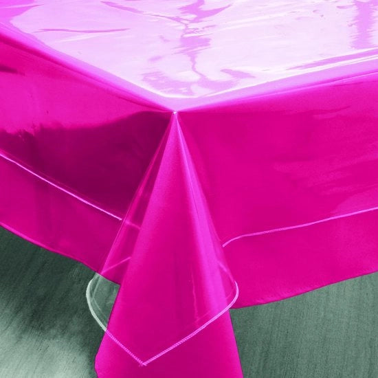Copri Tavolo - Copertura Tavolo in Plastica - Protezione Tavolo - Disegno Resistente ai Macchiamenti - 140 x 300 cm - Translucido