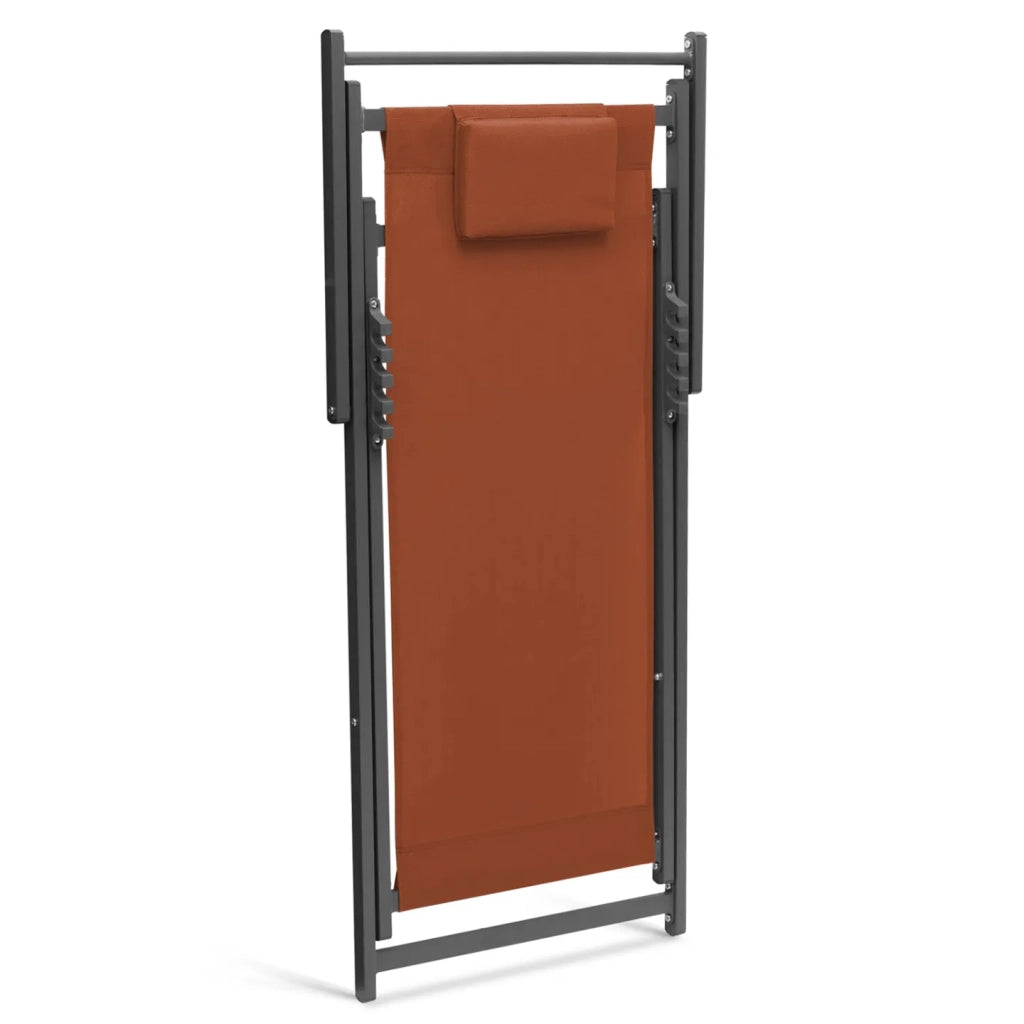 IDMarket - Set di 2 peperoncini LOTA in acciaio e tessuto textilene color terracotta