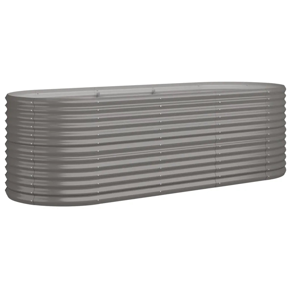Letto Giardino Acciaio Zincato 224x80x68 cm Grigio 318954