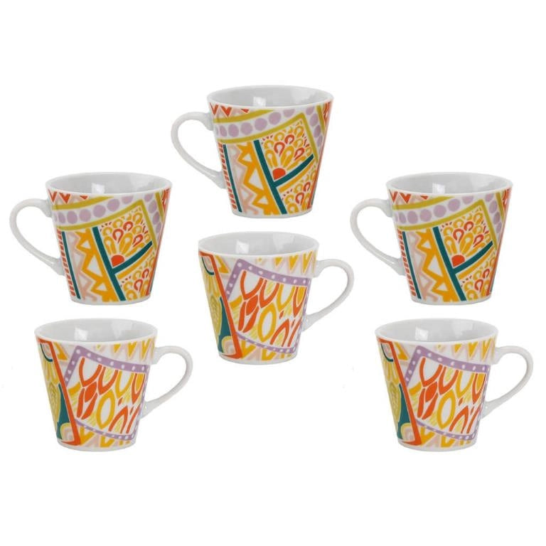 Set 6 Tazzine Tazze Caffe' in Ceramica Senales Senza Piattini