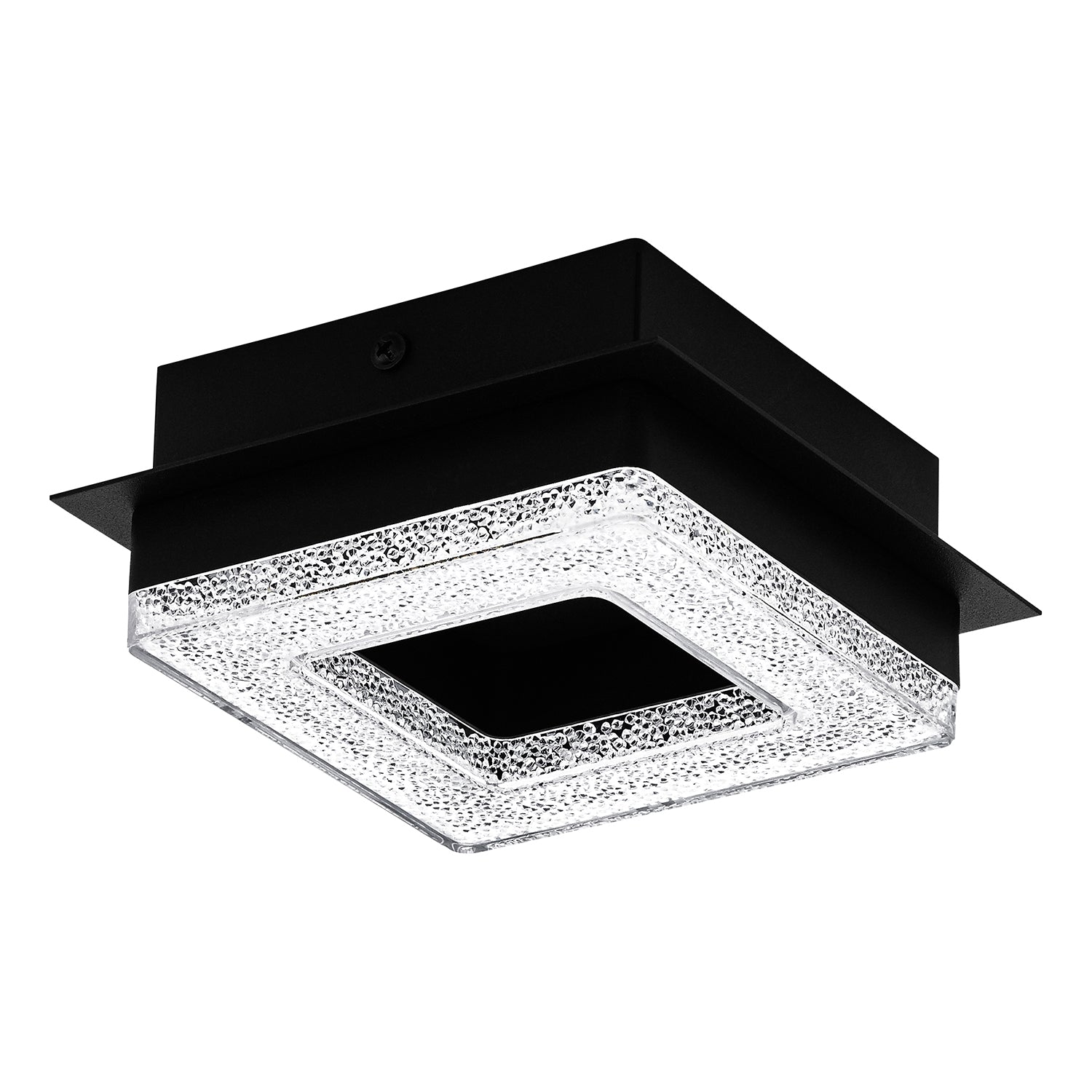 Plafoniera Moderna Fradelo 1 Acciaio Nero 1 Luce Led Integrato 3,2W
