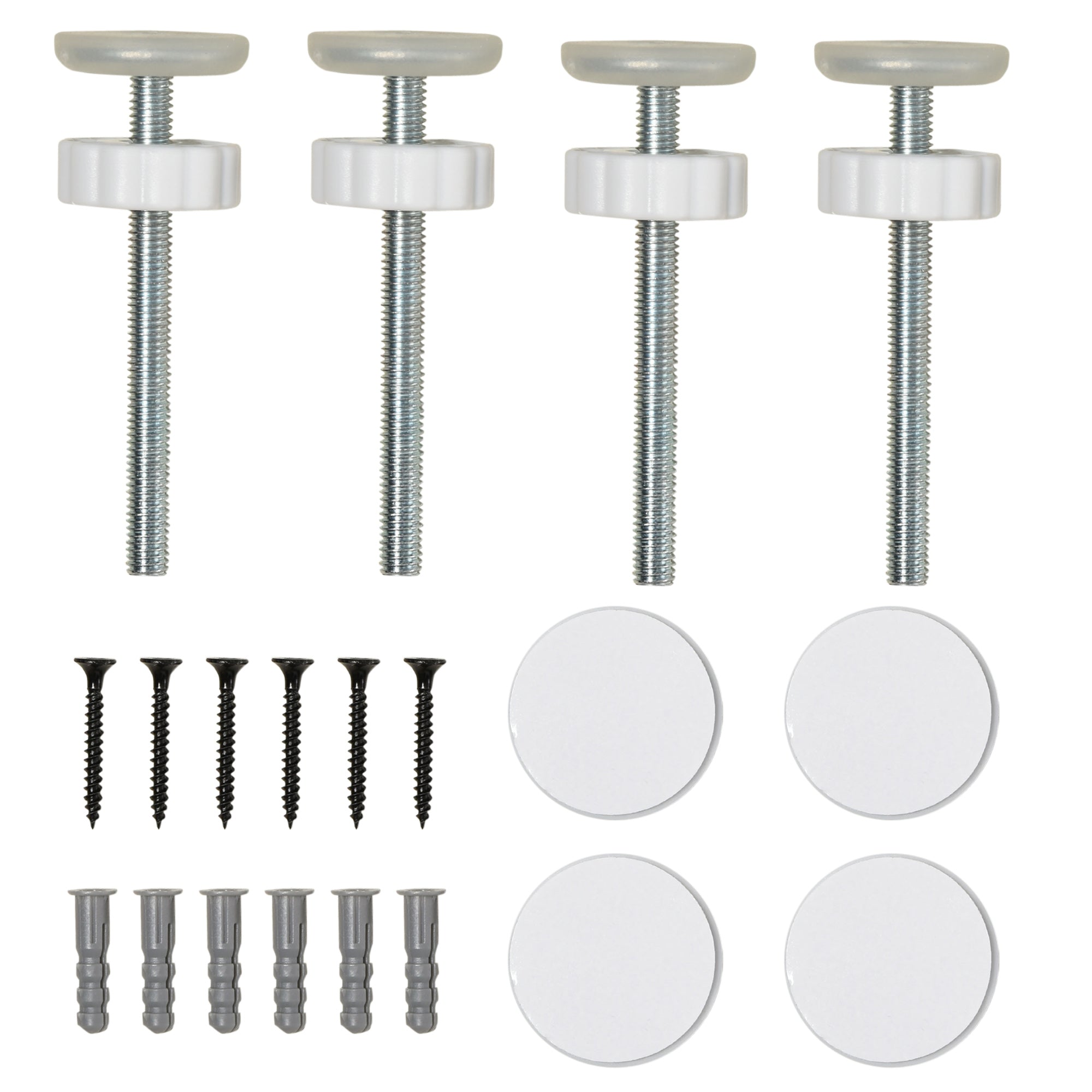 Cancelletto di Sicurezza per Animali Domestici Regolabile 75-95 cm in Acciaio e ABS Bianco