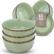 Set di 6 ciotole moderne in ceramica, insieme elegante di piccole ciotole, ciotola per muesli, ciotola per zuppa e ciotola per dessert