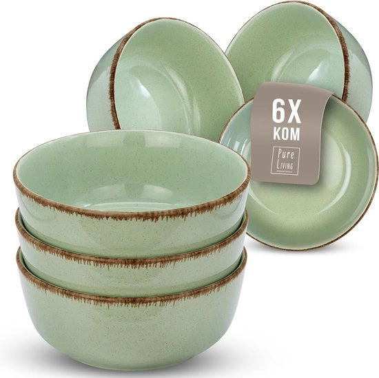 Set di 6 ciotole moderne in ceramica, insieme elegante di piccole ciotole, ciotola per muesli, ciotola per zuppa e ciotola per dessert