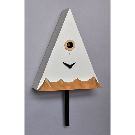 Orologio a Cucù da Parete e Appoggio 27X32X12Cm Pirondini Italia Cervino Bianco