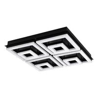 Plafoniera Moderna Fradelo 1 Acciaio Nero Luce Led Integrato 46,5W