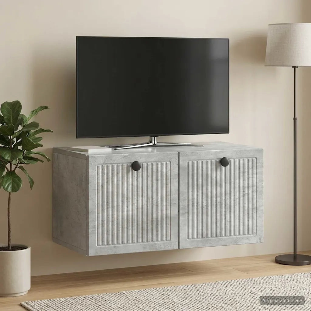 Mobile Porta TV da Muro Grigio Cemento 59,5 x 31 x 30 cm 898028