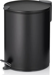 Emmer in Cosmetica Mat Nera 5L con Coperchio Silenzioso e Emme Interno per la Bagno