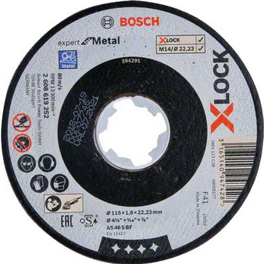 bosch-b disco per metallo x-lockmm.115x1,6 cod:ferx.99339