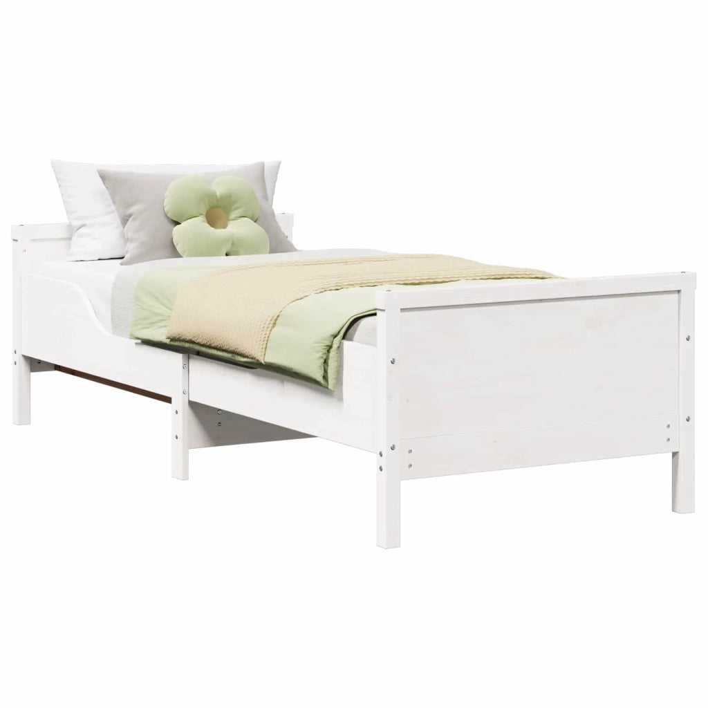 Struttura del letto Bianco 80 x 200 cm Legno multistrato 877204