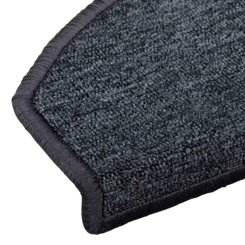 Tappetini per scale autoadesivi 15 pcs Grigio scuro e blu