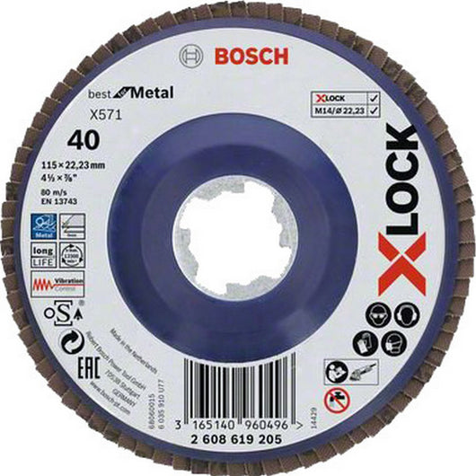 bosch-b disco lamellare x-lockgr.40 mm.115 cod:ferx.99343