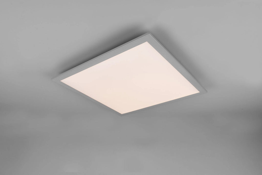 GAMMA PLAFONIERA LED  18W 2300lm, 2700 - 6500K  QUADRATA BORDO NERO CON TELECOMANDO MULTIFUNZIONE 45X45CM DIMMERABILE