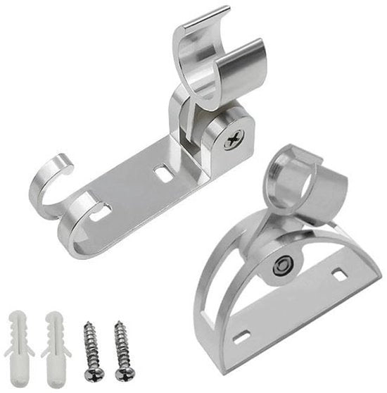 Houder per maniglia da doccia per tubi da 22-25mm, regolabile maniglia da doccia maniglia per doccia clip per maniglia da doccia o testa da doccia per bagno, montaggio senza forare (argento)