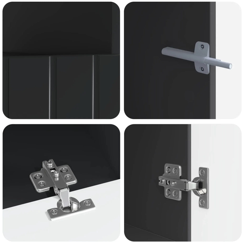 Mobile TV LED a 5 pezzi Nero Legno ingegnerizzato 3416513
